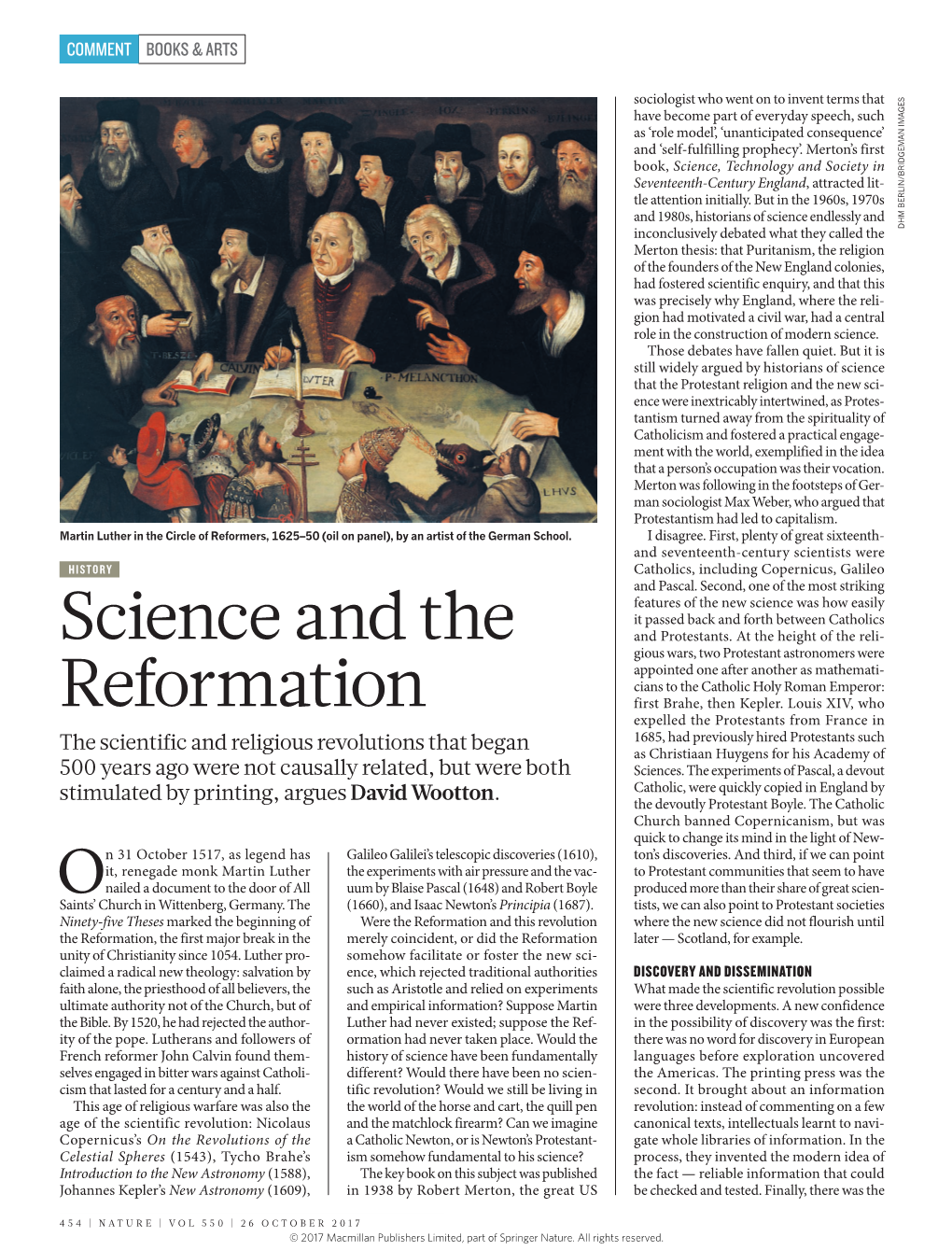 Science and the Reformation