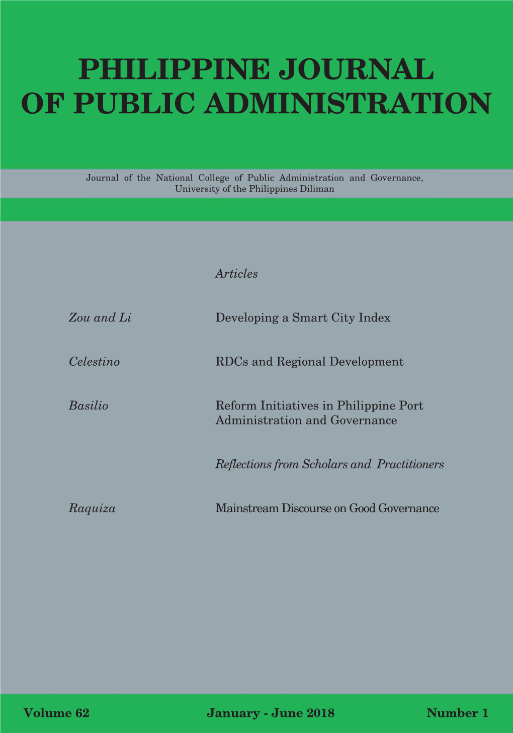 Philippine Journal of Public Administration