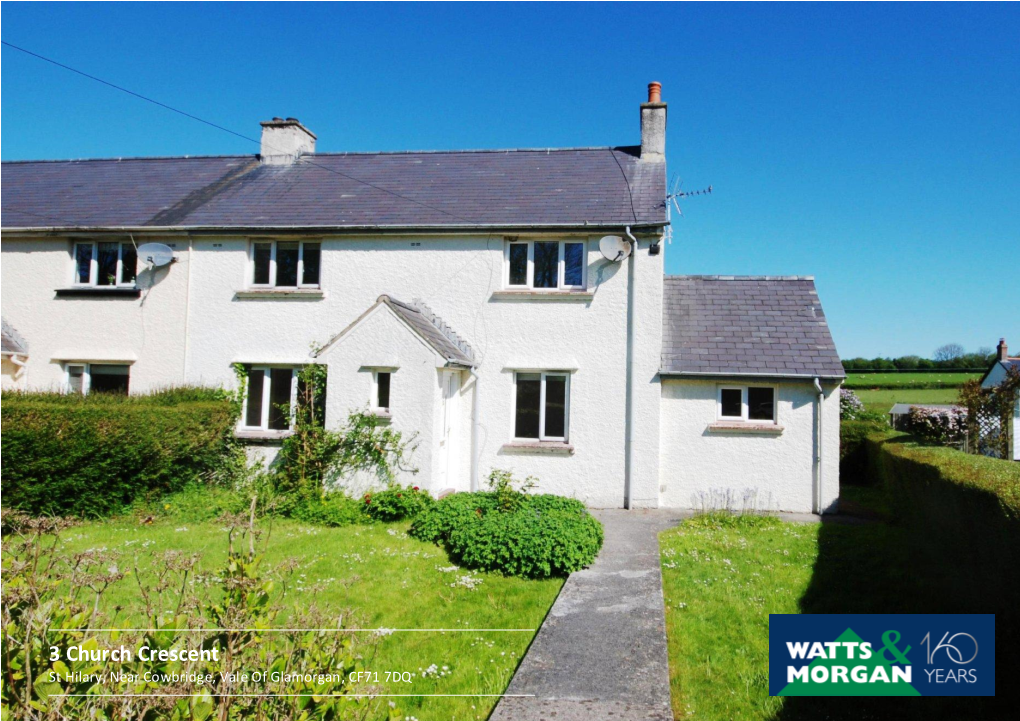 3 Church Crescent St Hilary, Near Cowbridge, Vale of Glamorgan, CF71 7DQ