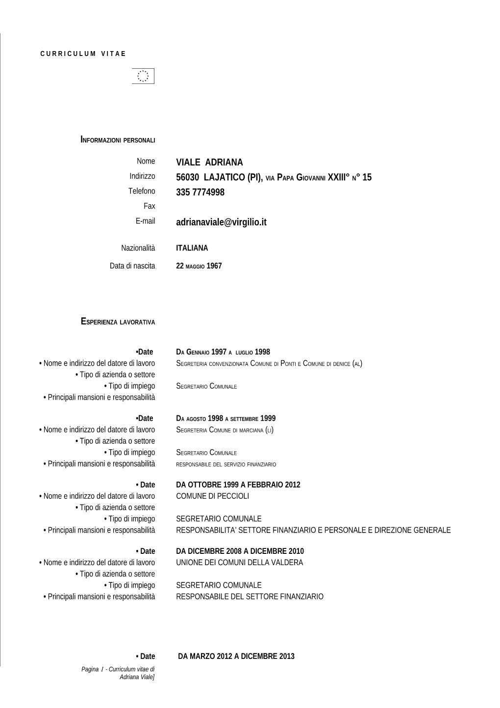 Curriculum Vitae Dott.Ssa Viale (PDF, 158