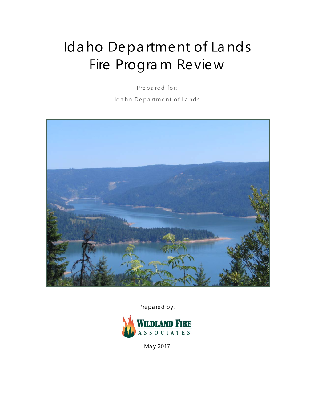 Idaho Department of Lands Fire Program Review