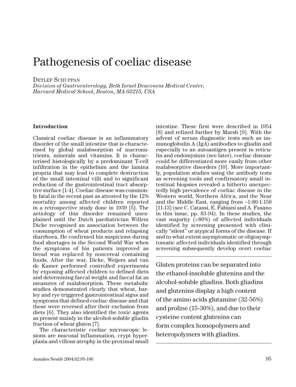 Pathogenesis of Coeliac Disease