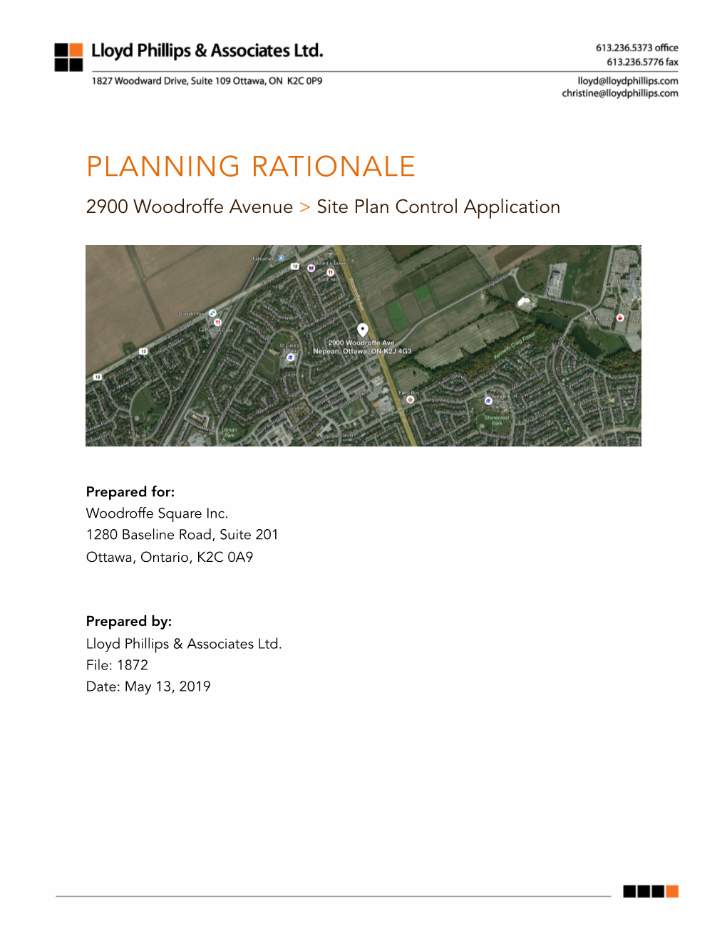 2900 Woodroffe Avenue > Site Plan Control Application