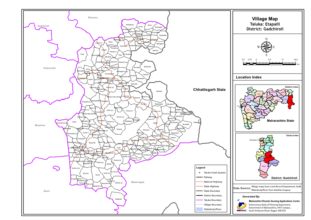 Village Map Taluka: Etapalli District: Gadchiroli