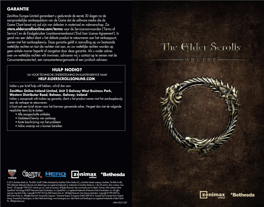 The Elder Scrolls Online Digital Mini-Manual