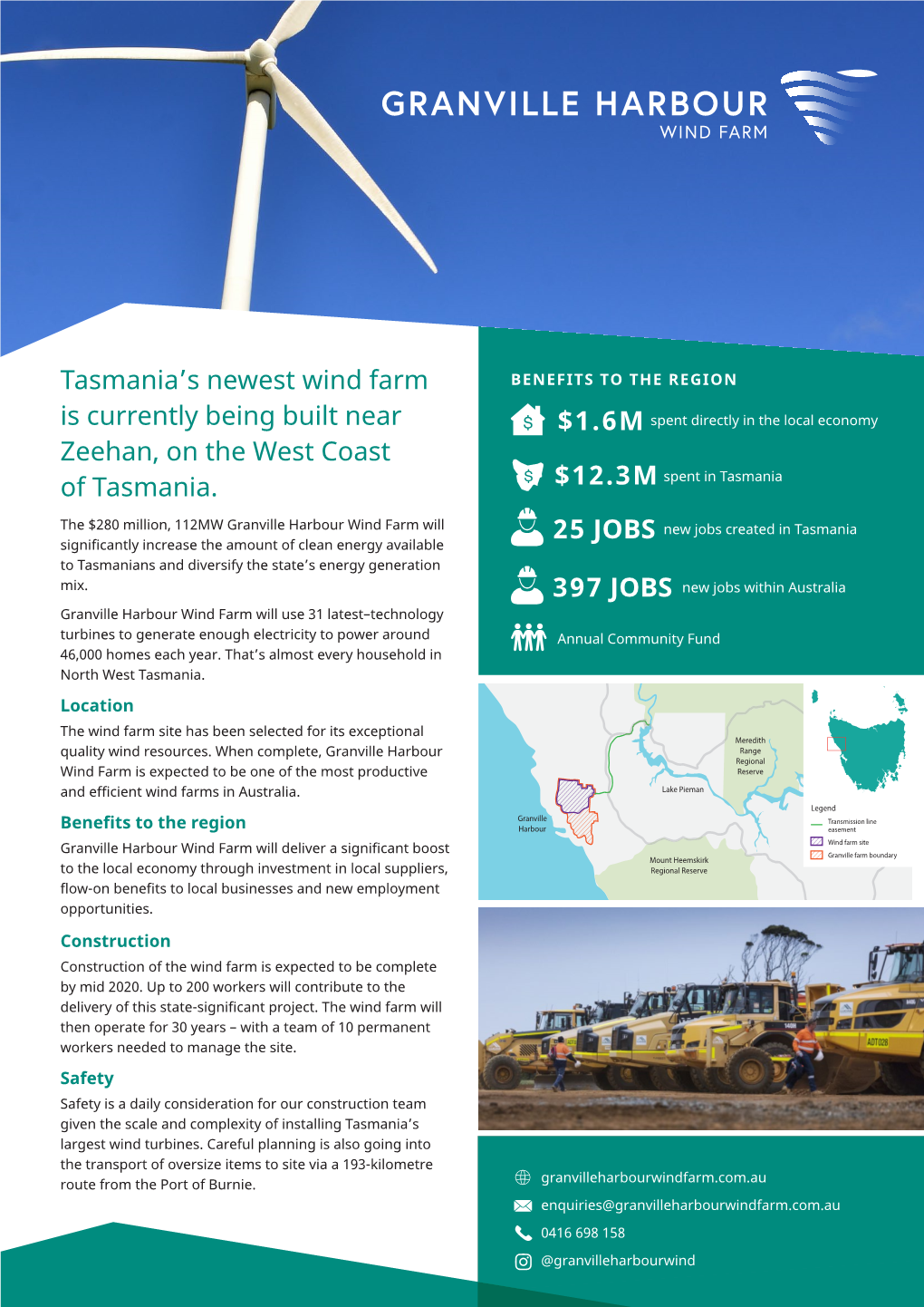 Tasmania's Newest Wind Farm Is Currently Being Built Near Zeehan