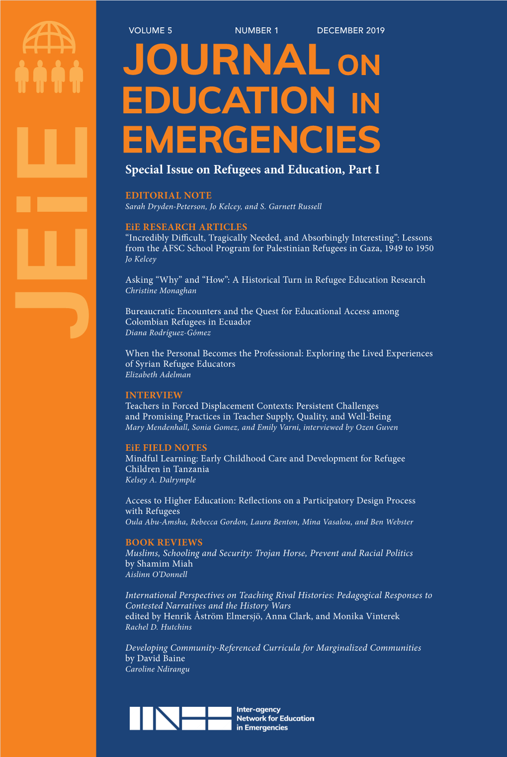 Special Issue on Refugees and Education, Part I