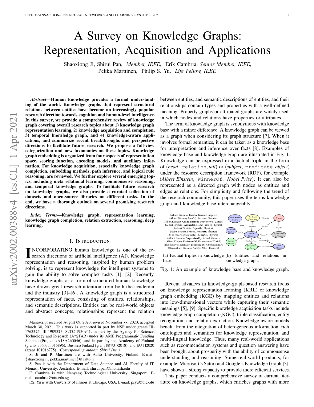 A Survey on Knowledge Graphs