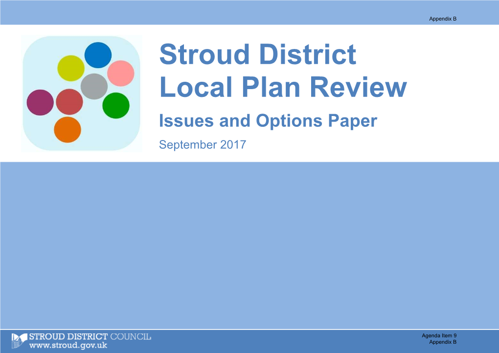 Stroud District Local Plan Review Issues and Options Paper September 2017