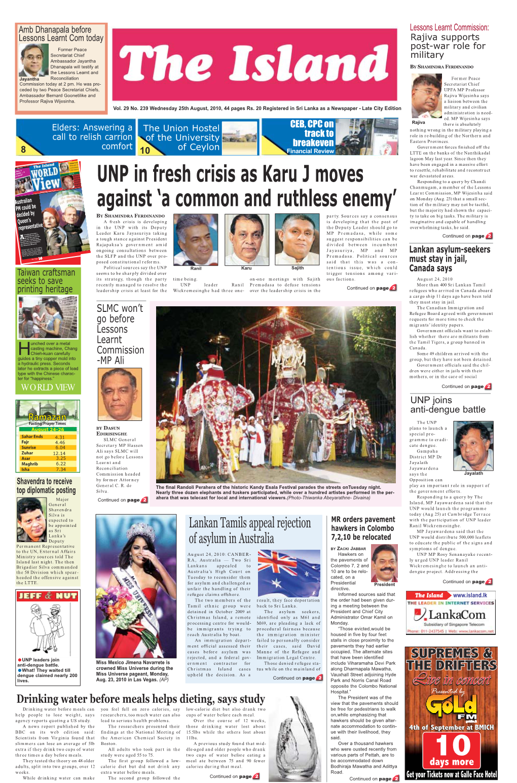 UNP in Fresh Crisis As Karu J Moves Against