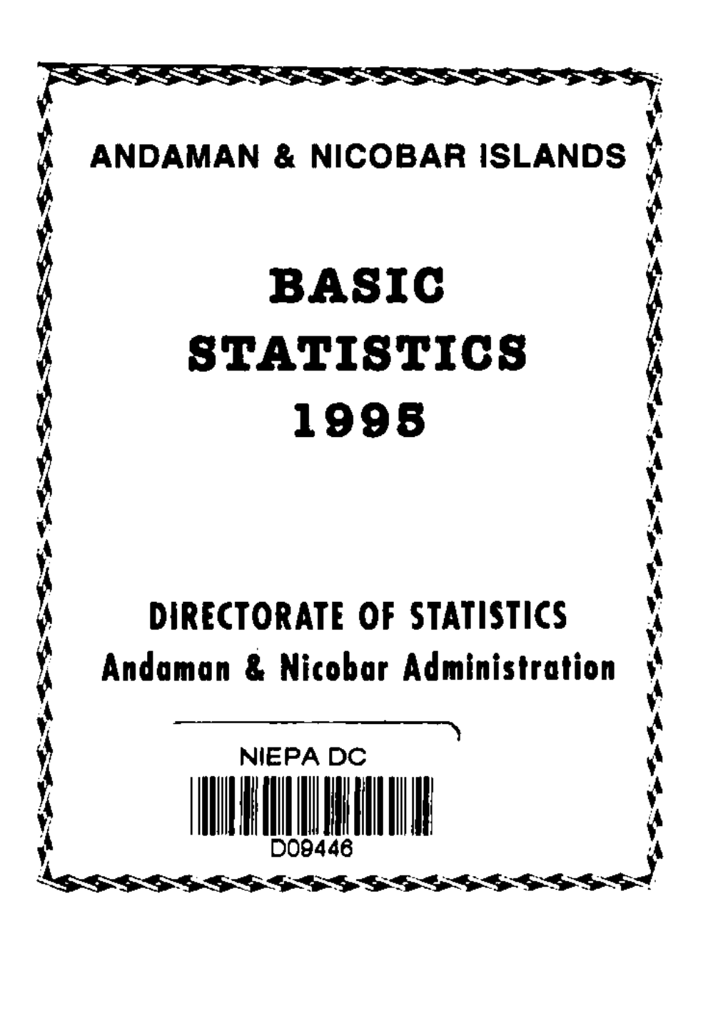 Basic Statistics 1995 Andaman & Nicobar Islands D09446.Pdf