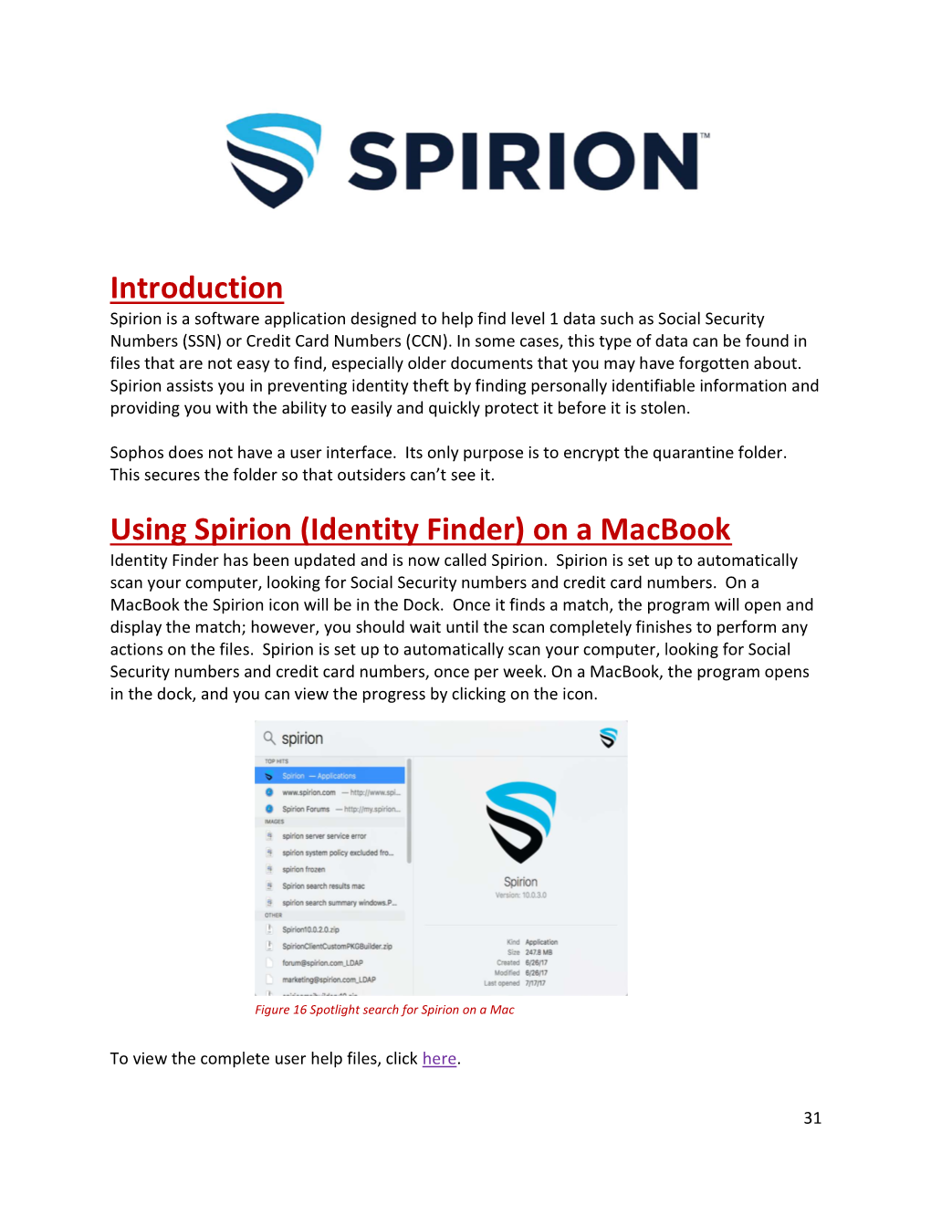 Introduction Using Spirion (Identity Finder) on a Macbook
