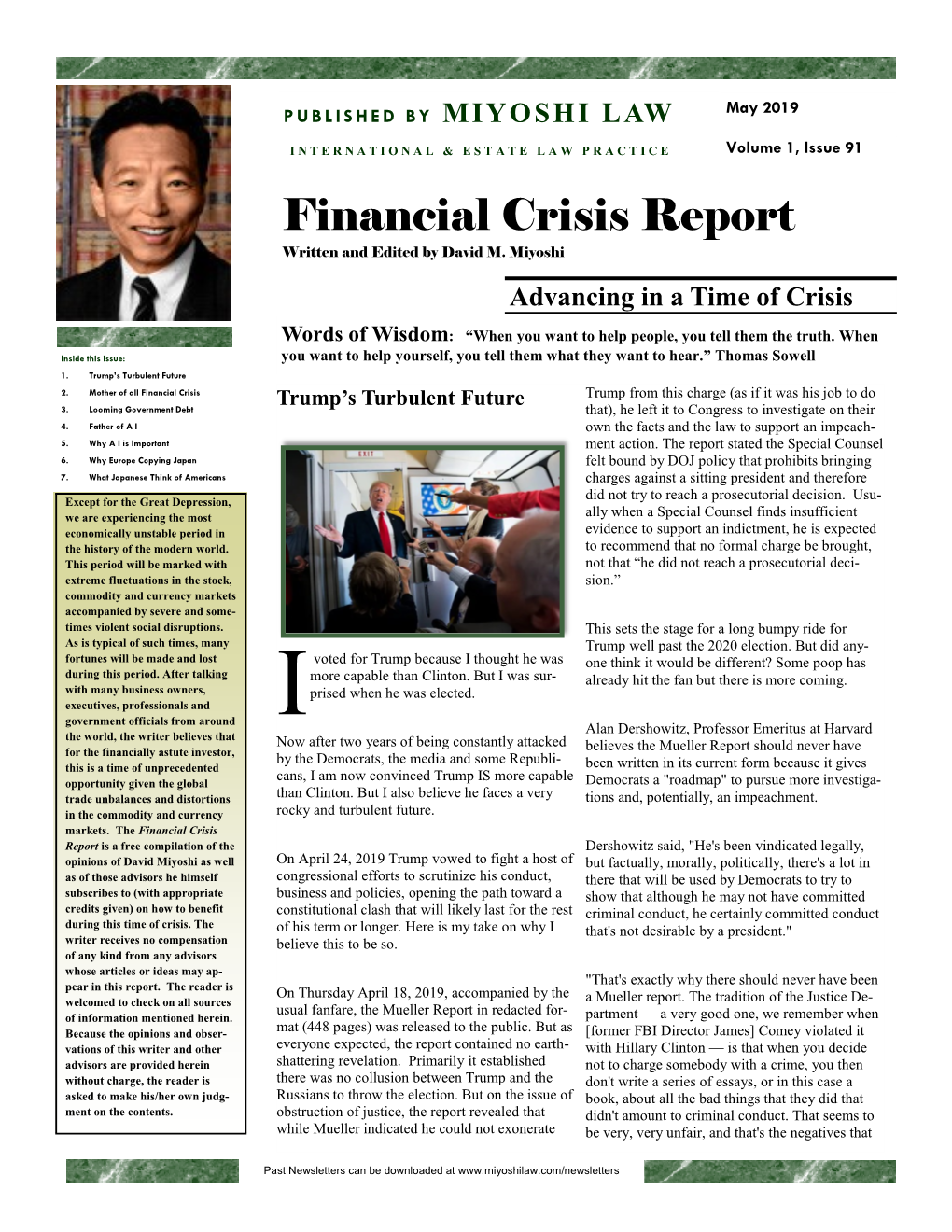 Financial Crisis Report Written and Edited by David M