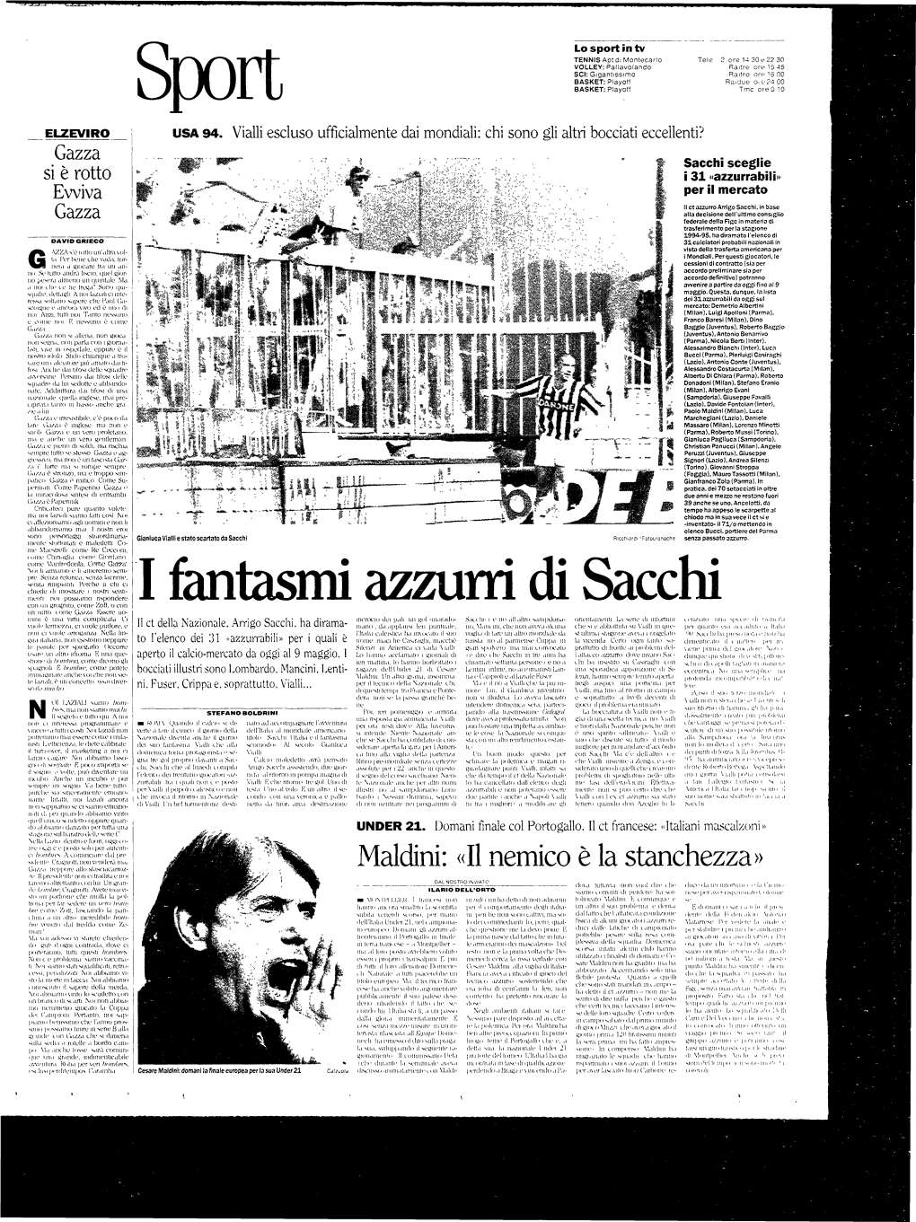 I Fantasmi Azzurri Di Sacchi