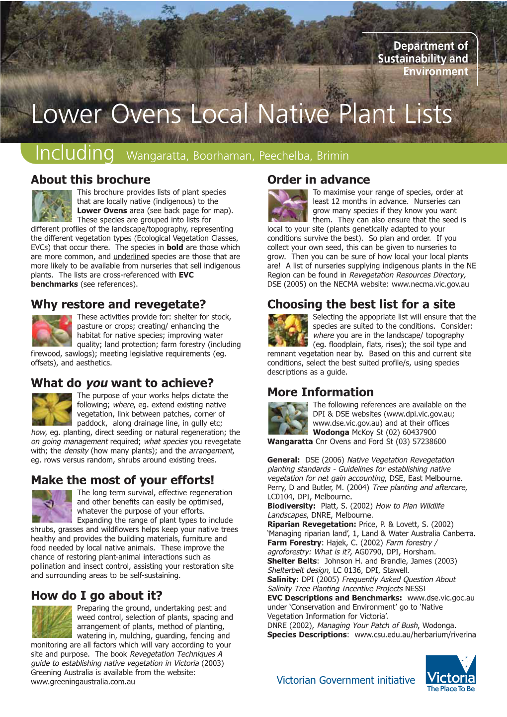 Lower Ovens Local Native Plant Lists