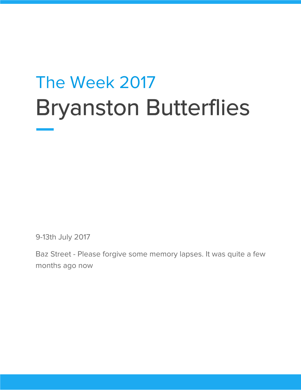 Bryanston Butterflies