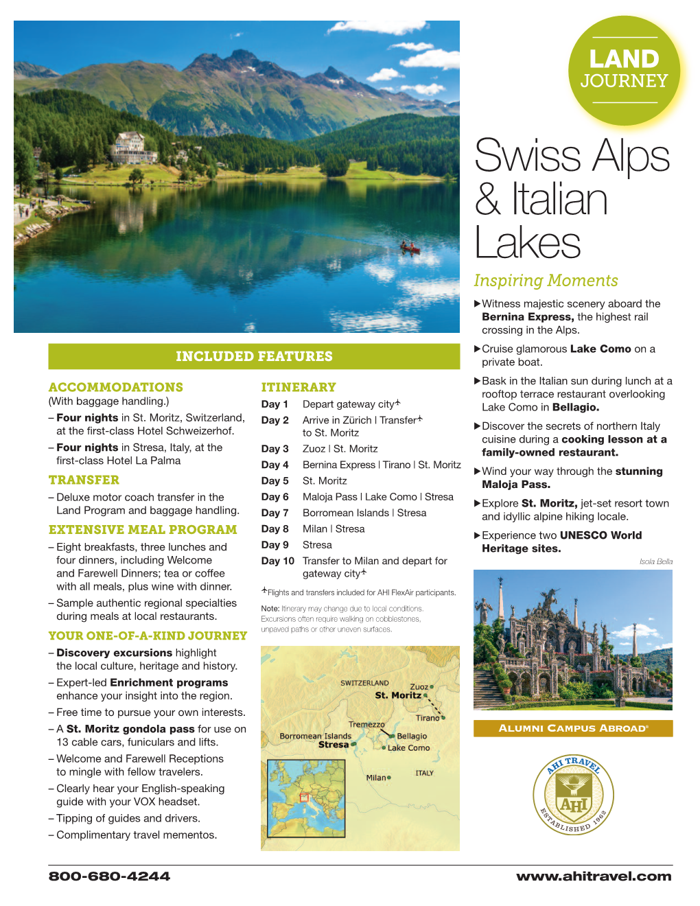 Swiss Alps & Italian Lakes