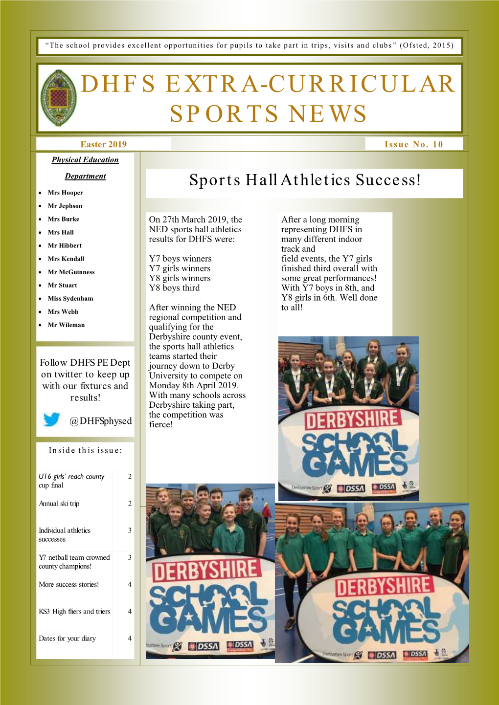 Dhfs Extra-Curricular Sports News
