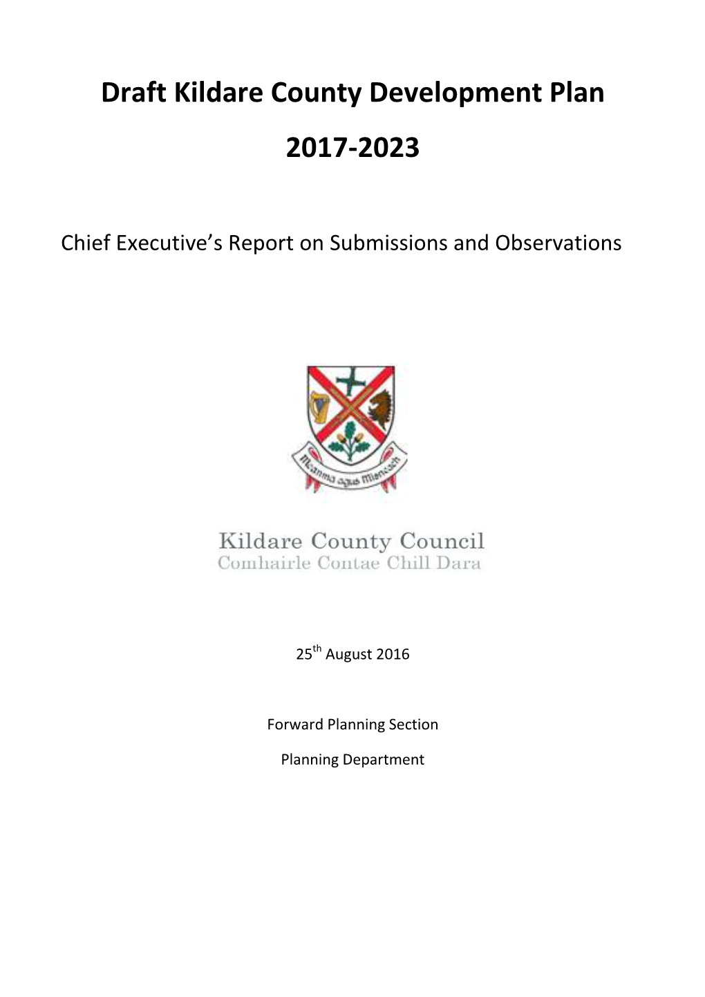 Draft Kildare County Development Plan 2017-2023