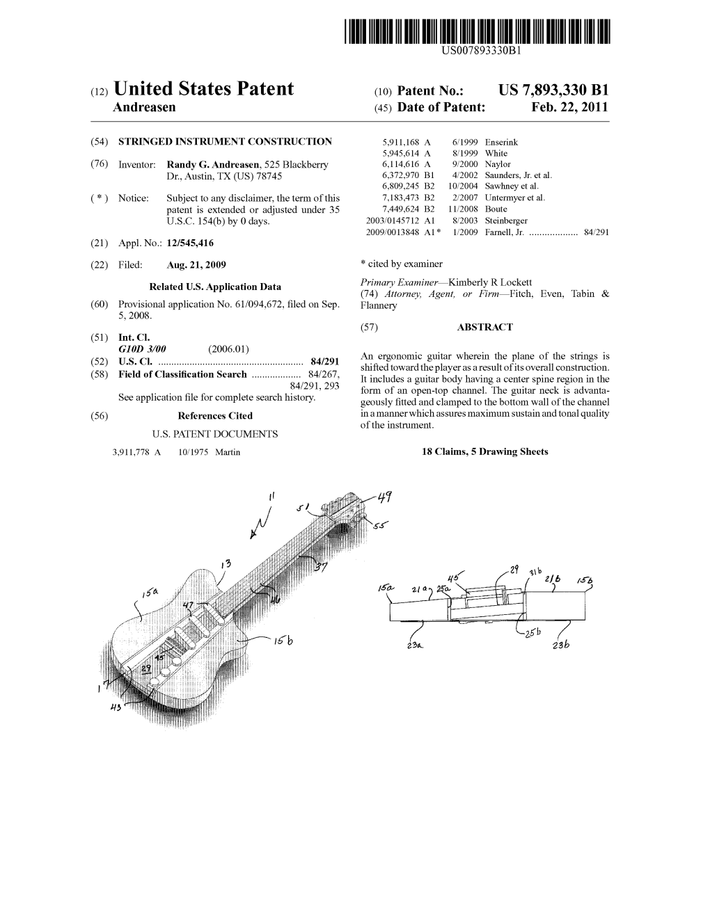(12) Ulllted States Patent (10) Patent N0.: US 7,893,330 B1 Andreasen (45) Date of Patent: Feb