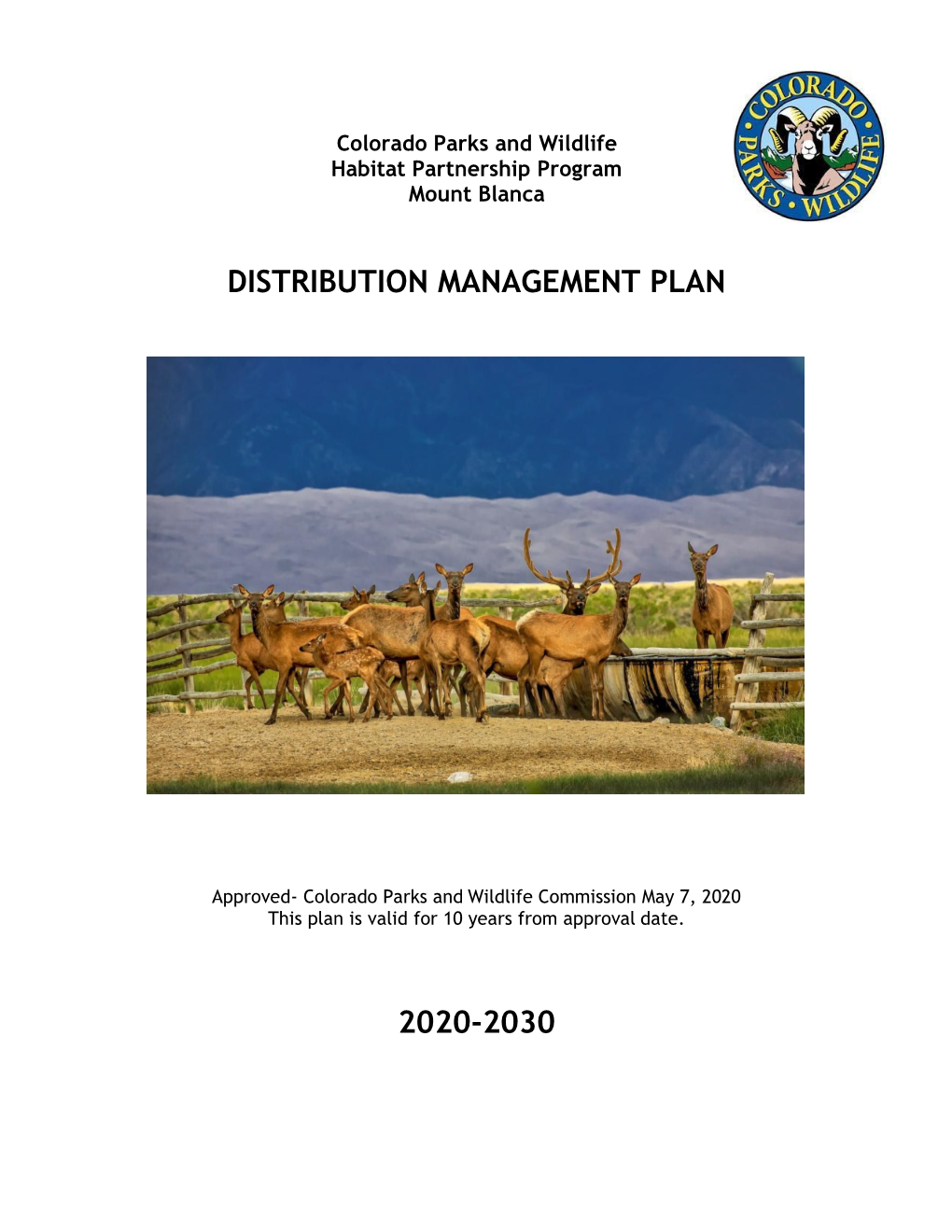 Distribution Management Plan 2020-2030