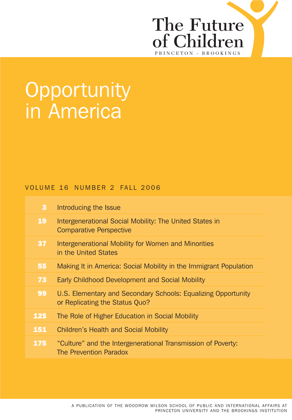 Opportunity in America