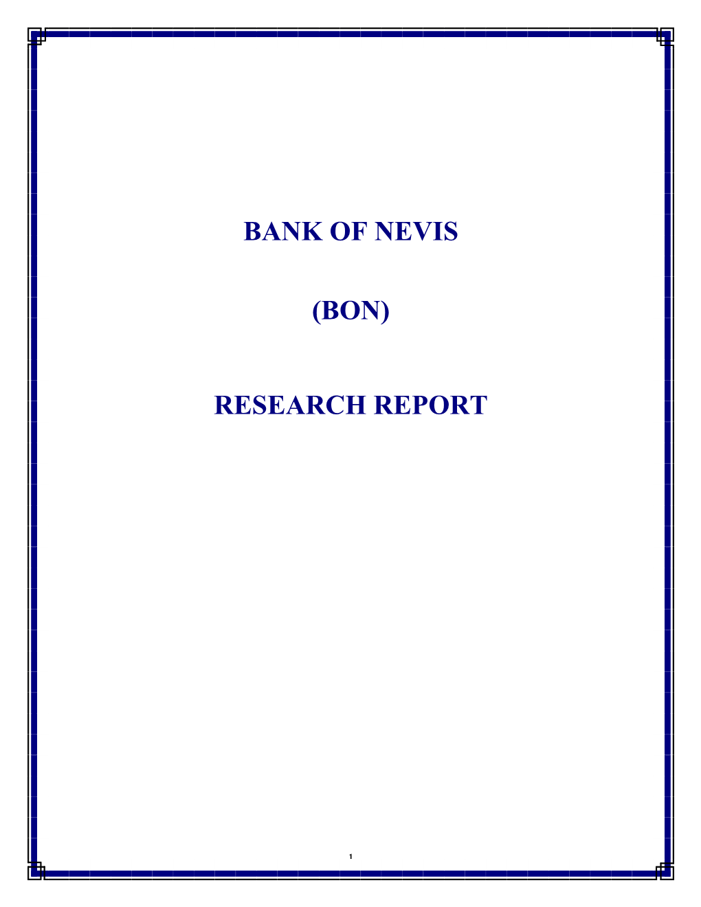 Bank of Nevis (Bon)