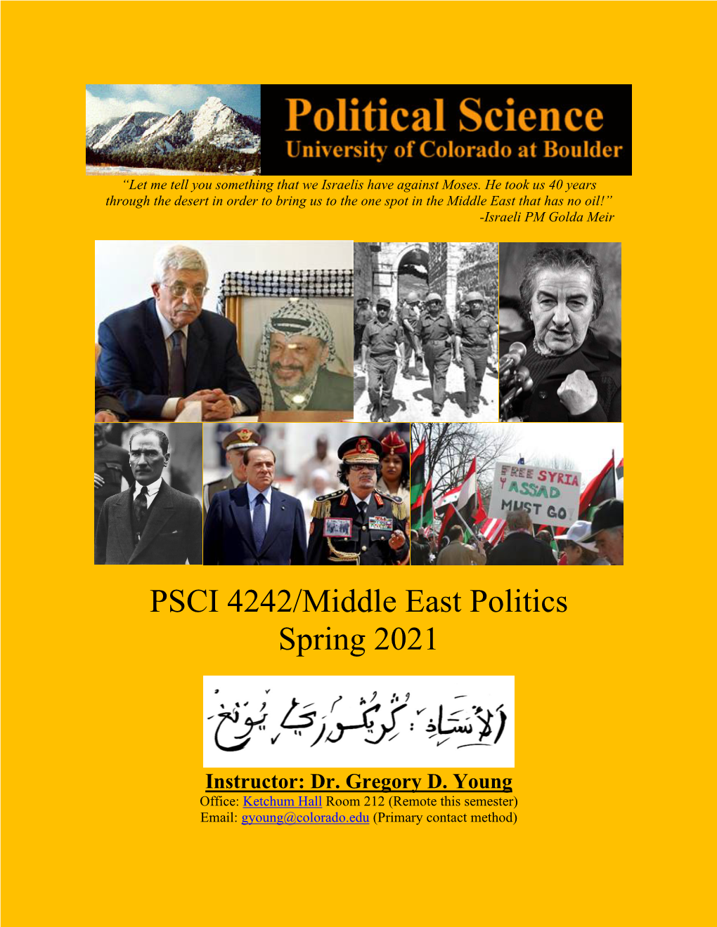 PSCI 4242/Middle East Politics Spring 2021