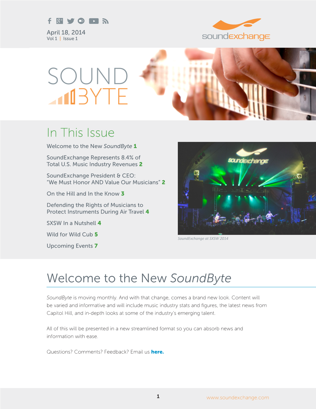 The New Soundbyte in This Issue