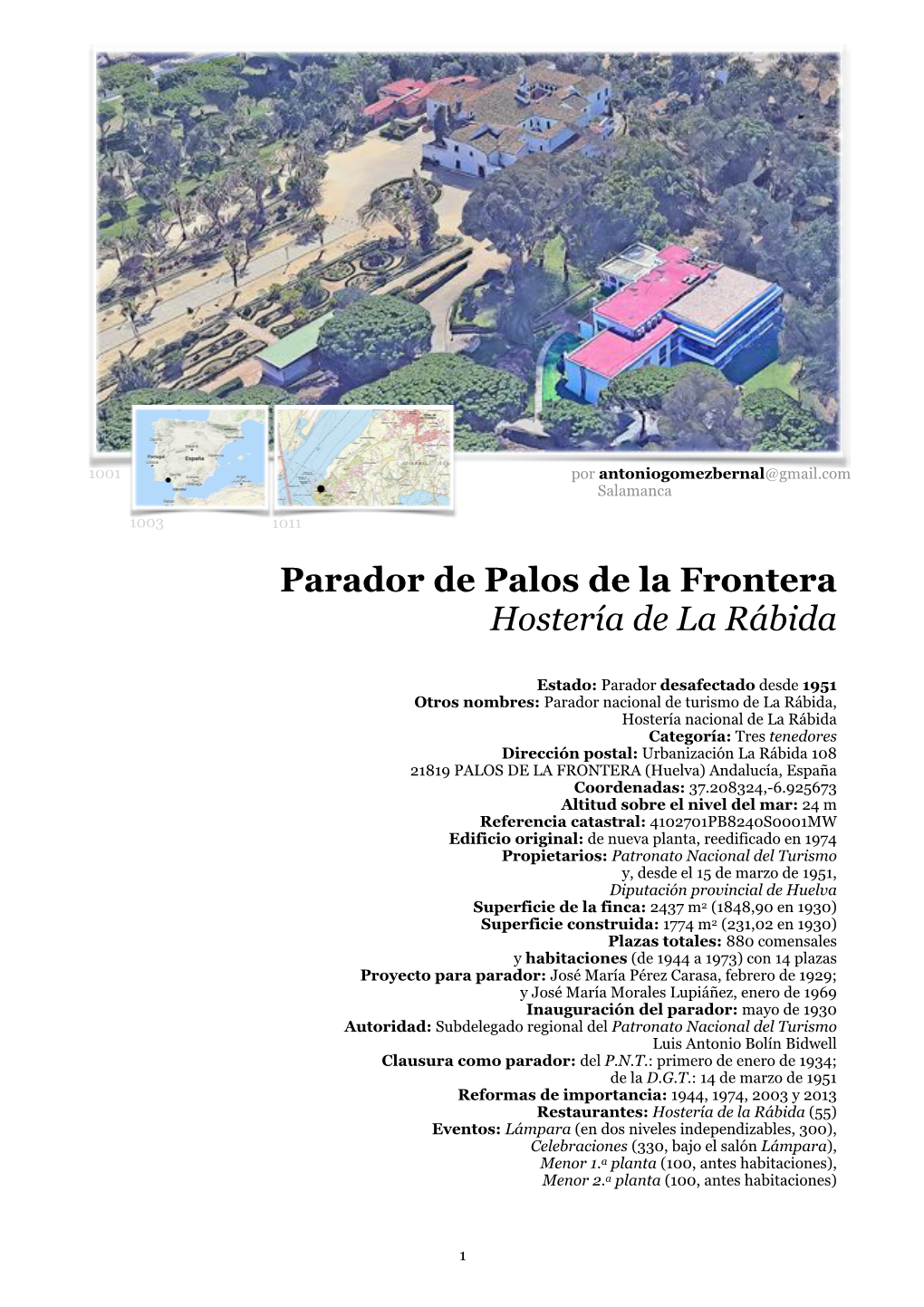 Parador De Palos De La Frontera Hostería De La Rábida