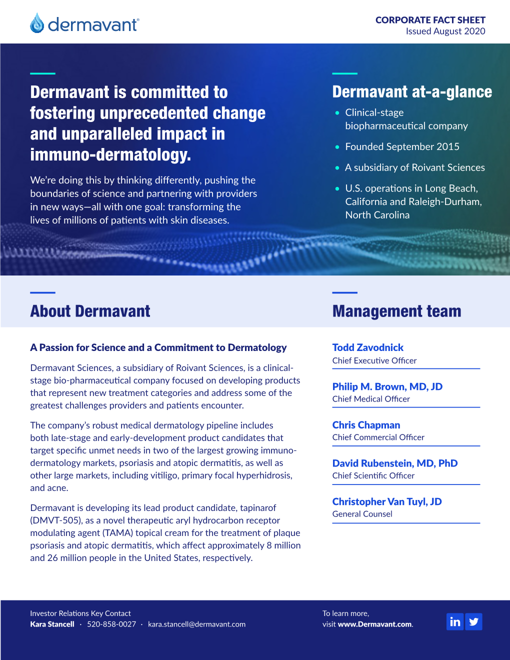 Dermavant Is Committed to Fostering Unprecedented Change And