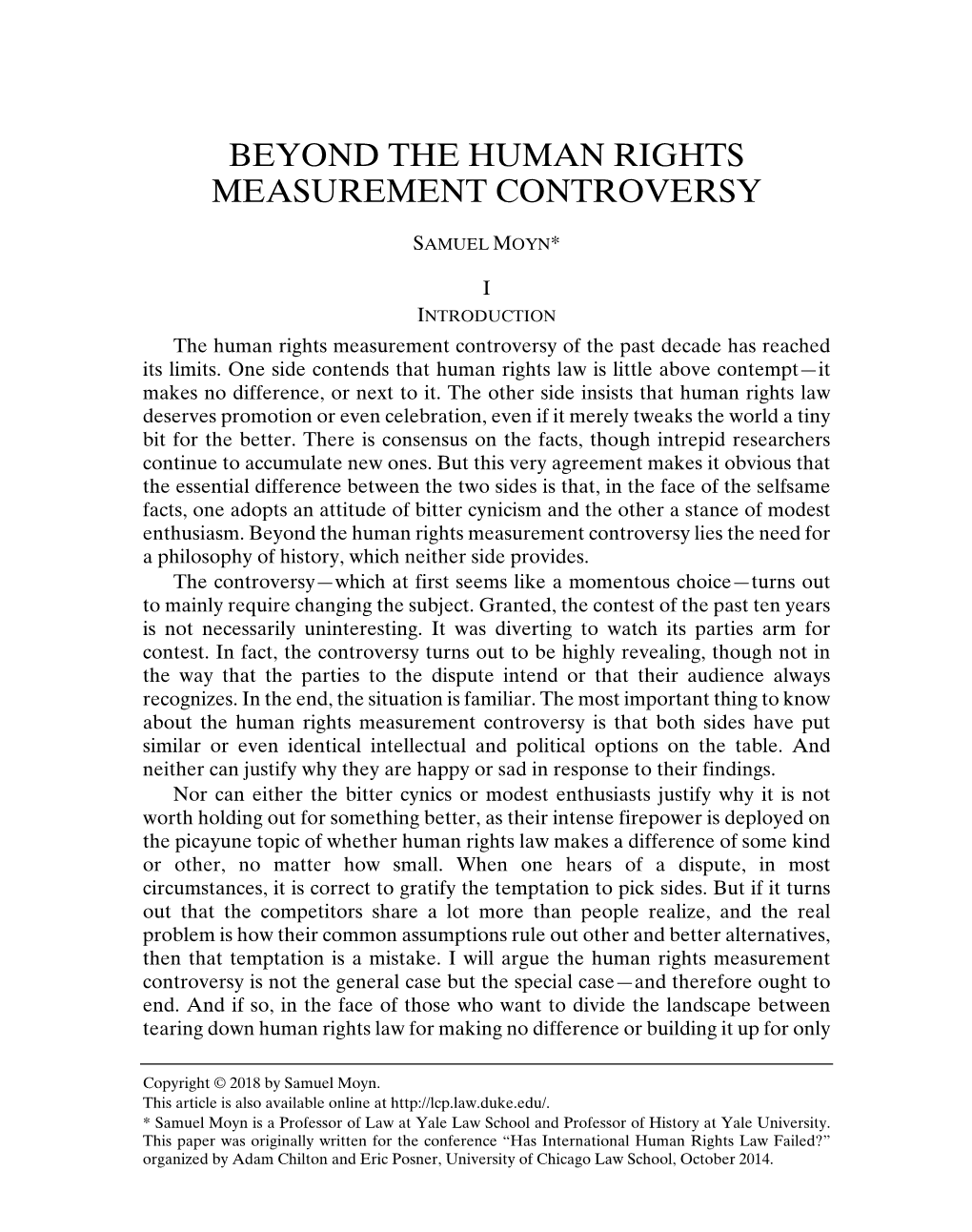 Beyond the Human Rights Measurement Controversy