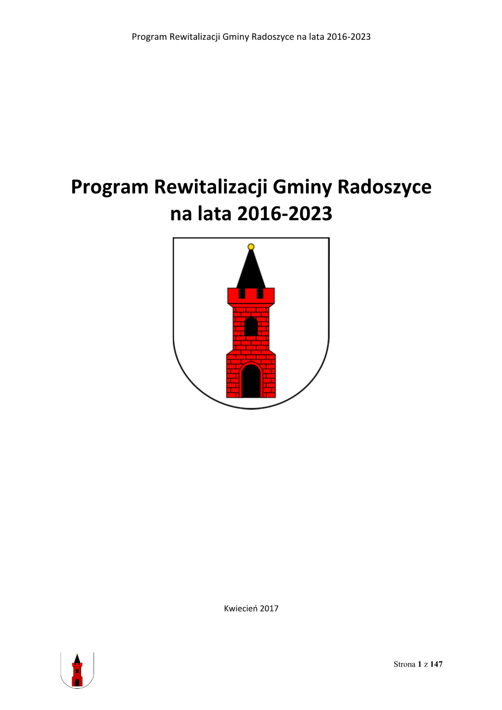 Program Rewitalizacji Gminy Radoszyce Na Lata 2016-2023