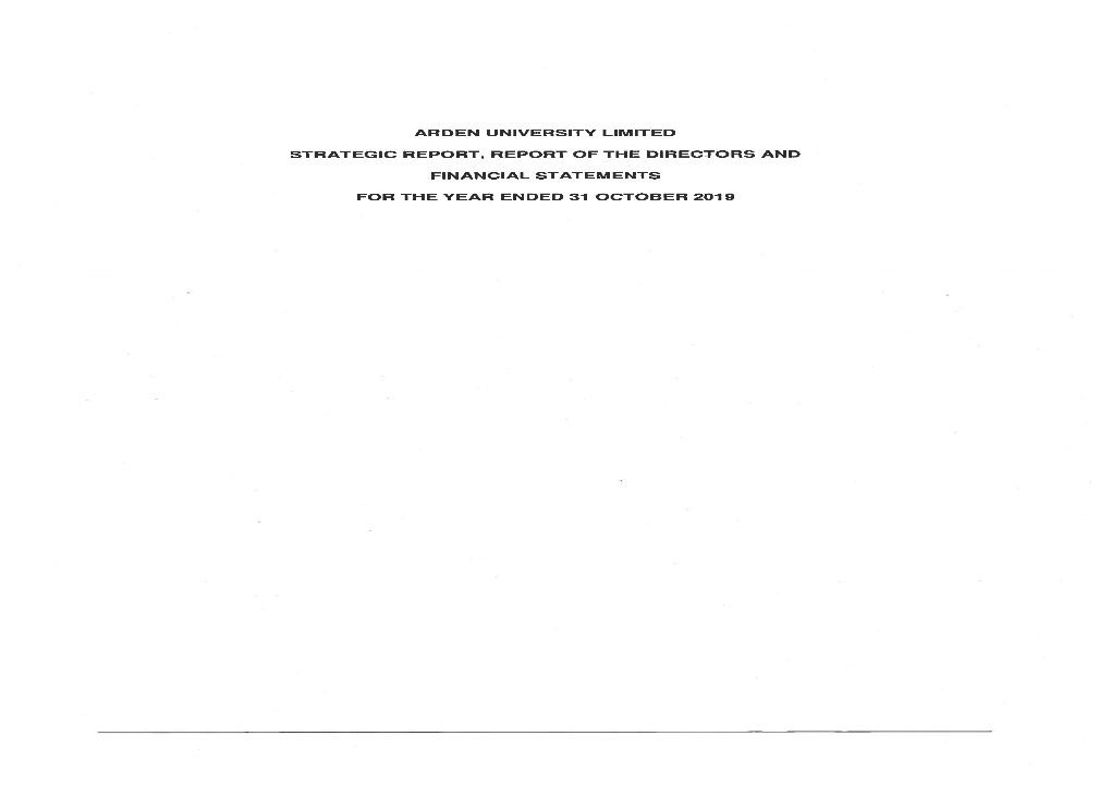 Arden University Limited Strategic Report, Report