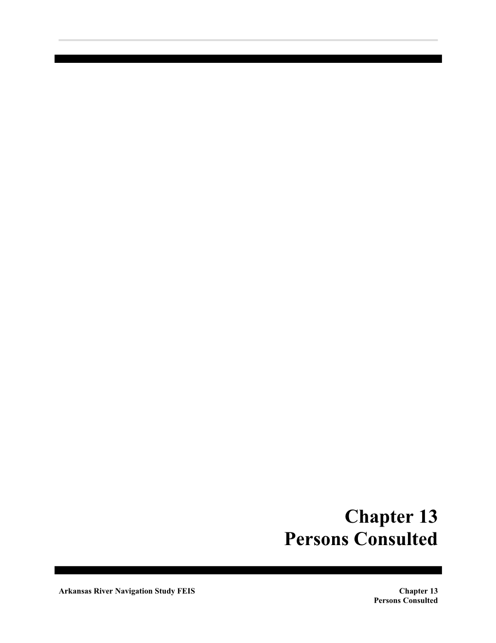 Arkansas River Navigation Study FEIS Chapter 13