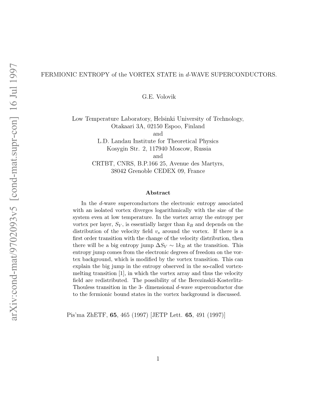 Fermionic Entropy of the Vortex State in D-Wave Superconductors