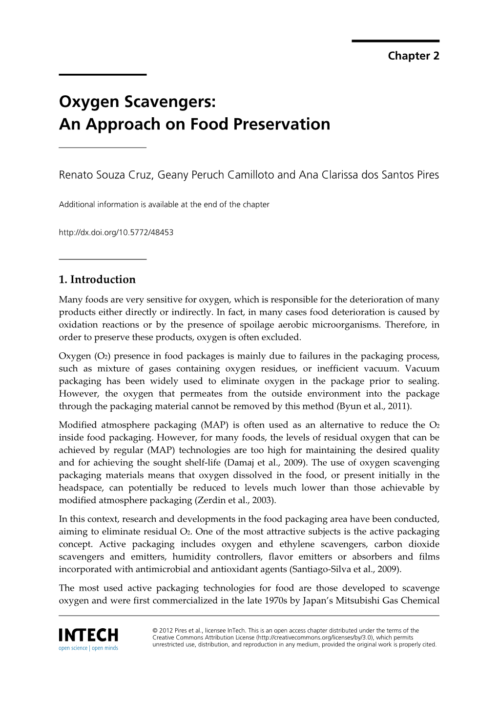 Oxygen Scavengers: an Approach on Food Preservation