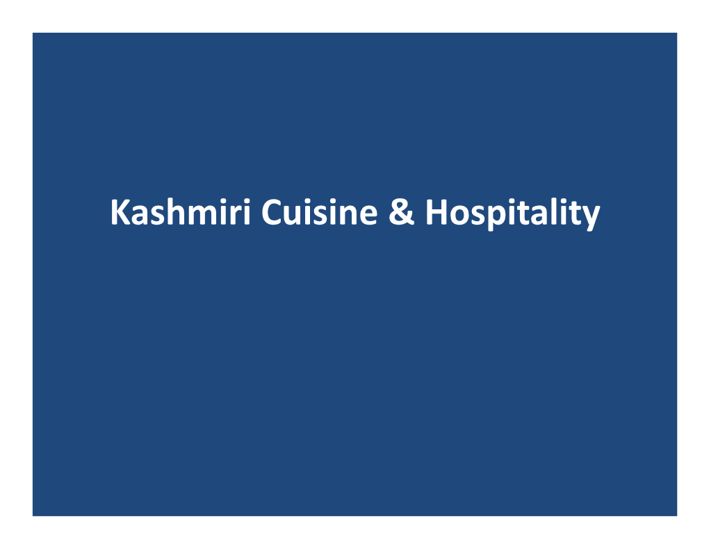 Kashmiri Cuisine & Hospitality