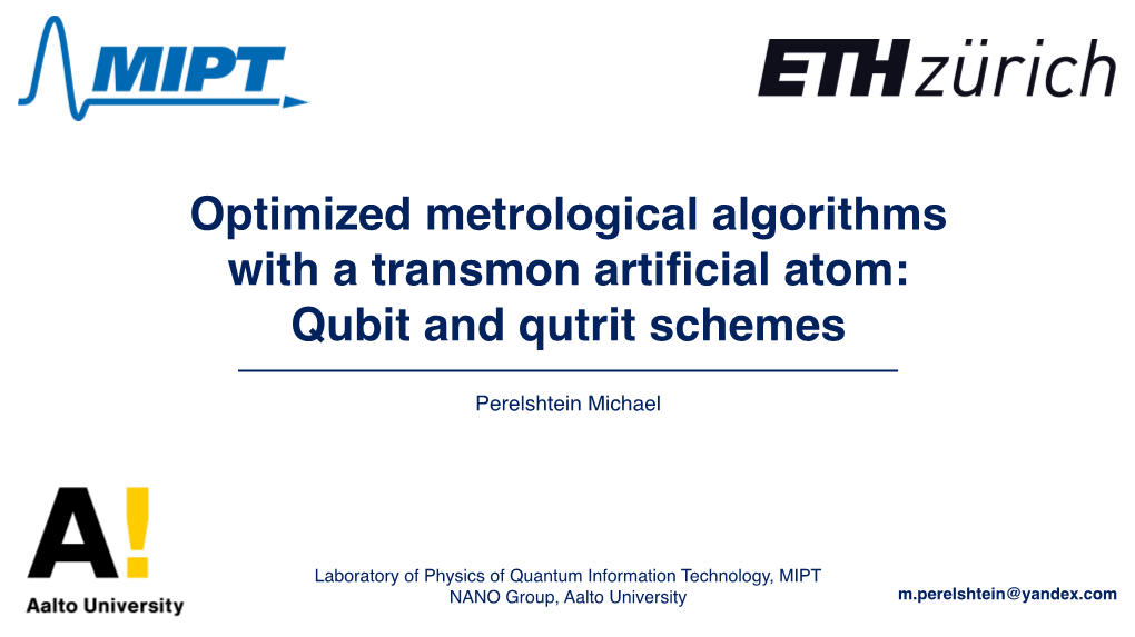 Optimized Metrological Algorithms with a Transmon Artificial Atom