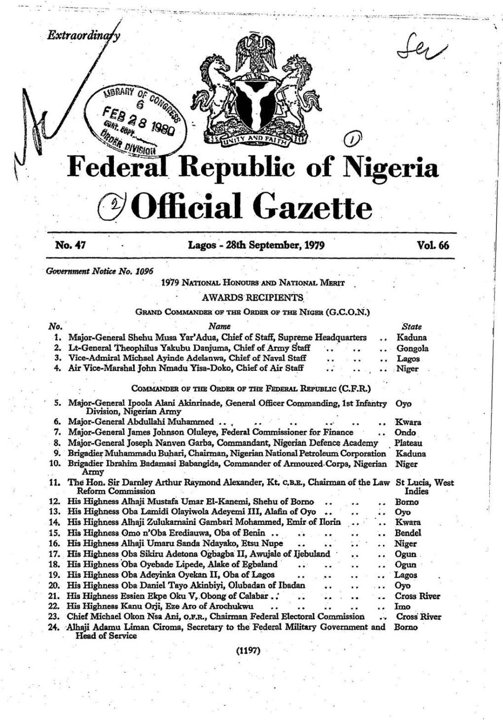 Official Gazette