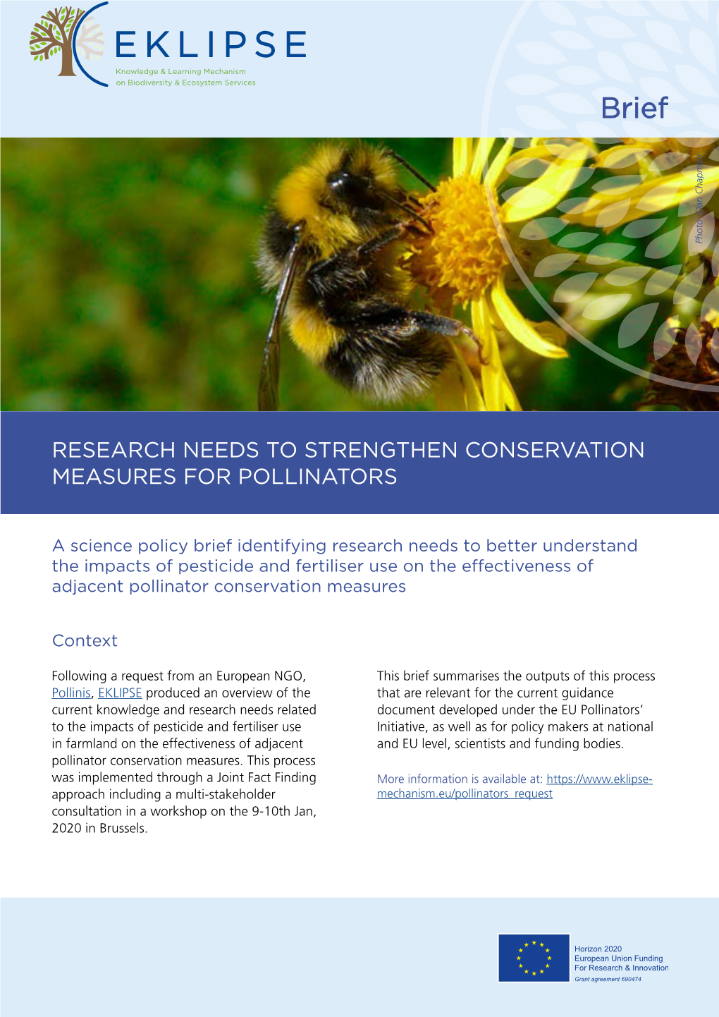 Research Needs to Strengthen Conservation Measures for Pollinators