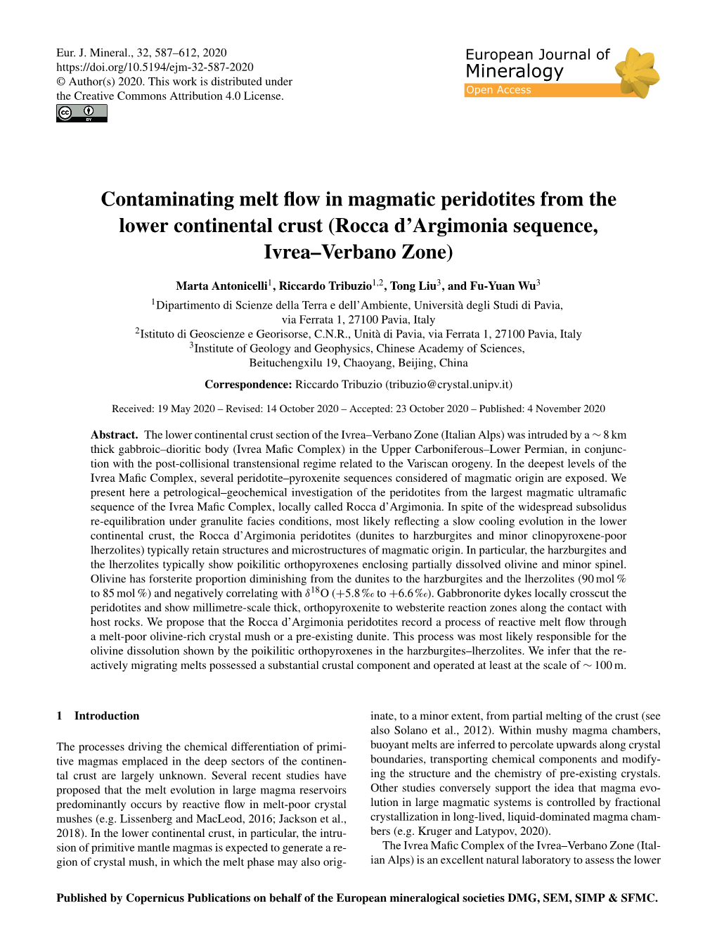 Contaminating Melt Flow in Magmatic Peridotites from the Lower Continental Crust (Rocca D'argimonia Sequence, Ivrea–Verbano