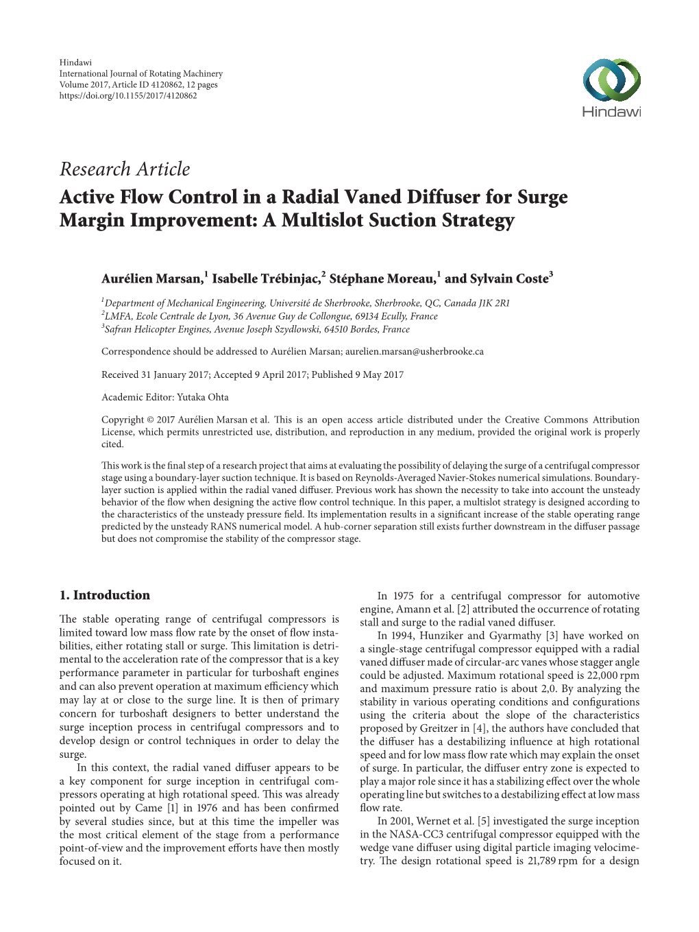 Active Flow Control in a Radial Vaned Diffuser for Surge Margin Improvement: a Multislot Suction Strategy