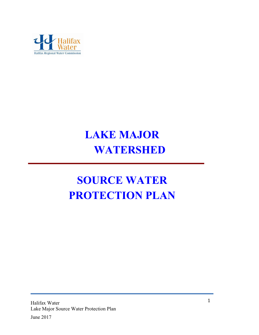 Lake Major Source Water Protection Plan