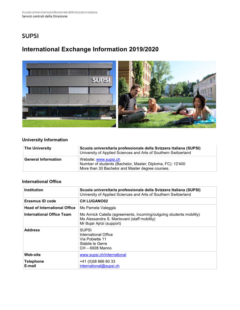 International Exchange Information 2019/2020