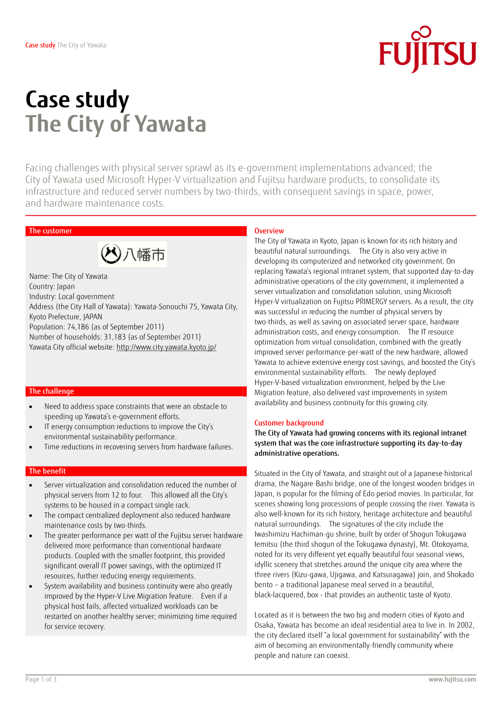 Case Study the City of Yawata