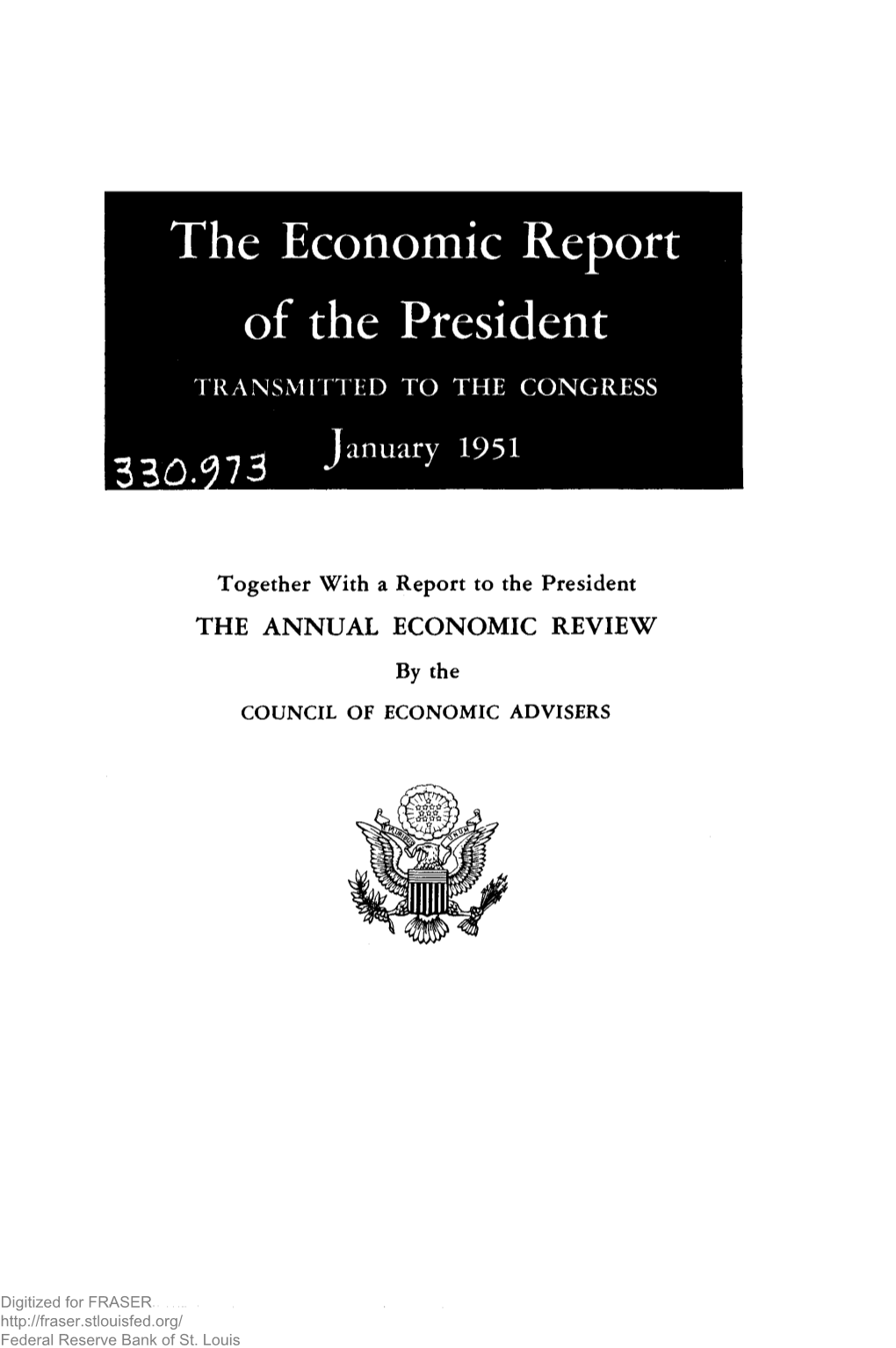 Economic Report of the President January 1951