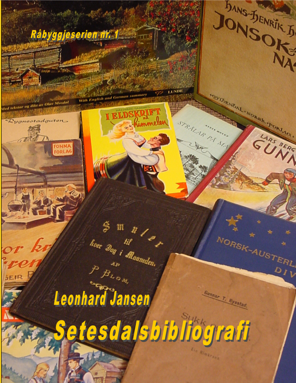 Setesdalsbibliografi