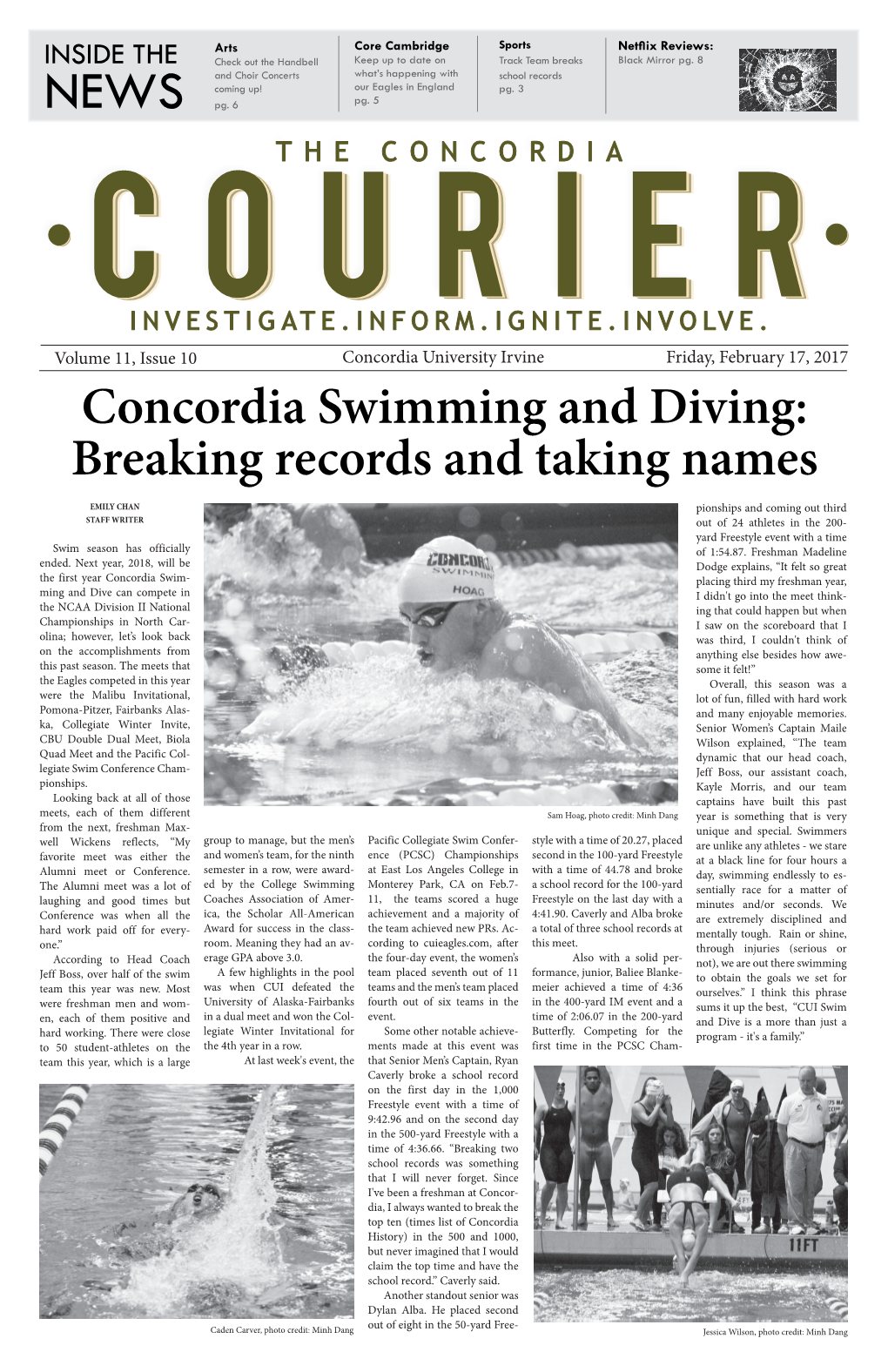 Concordia Swimming and Diving