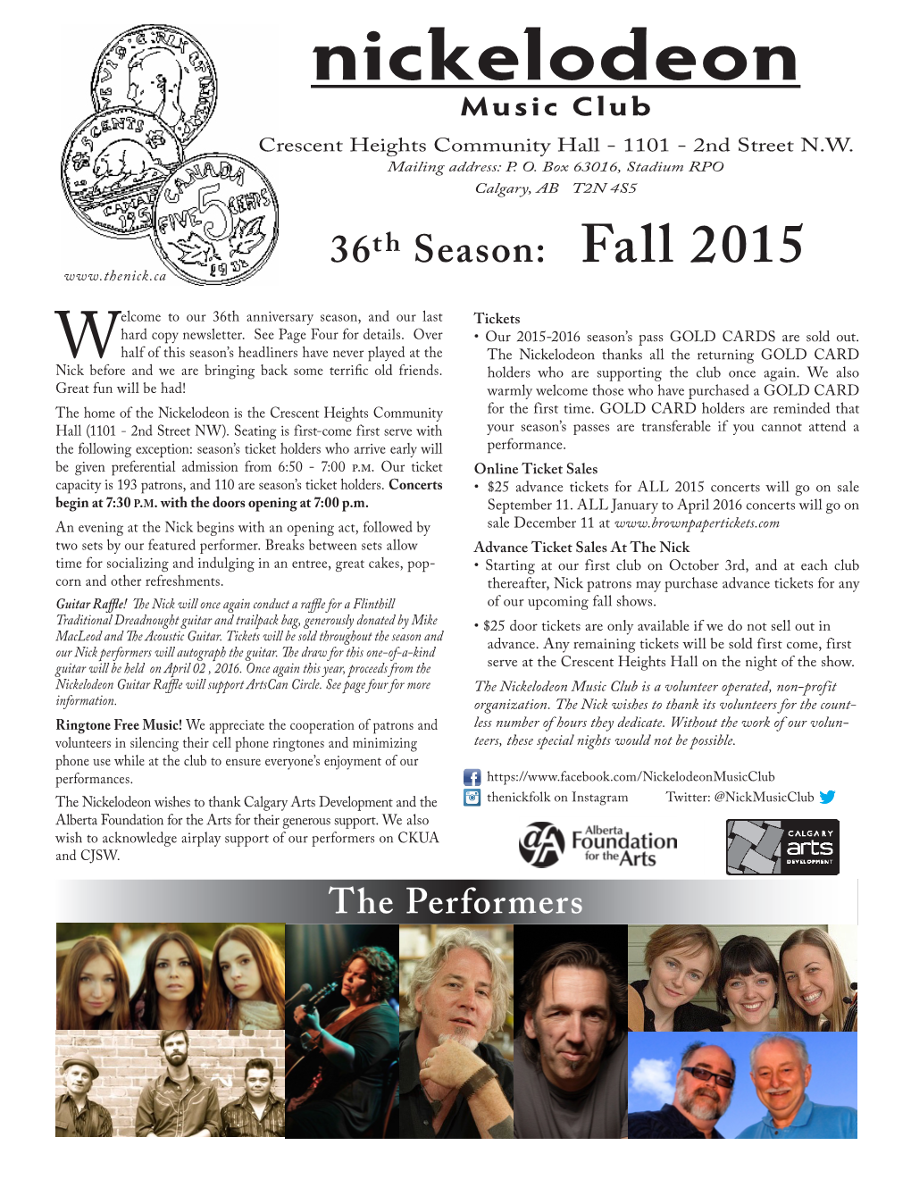Nick 2015 Fall Newsletter
